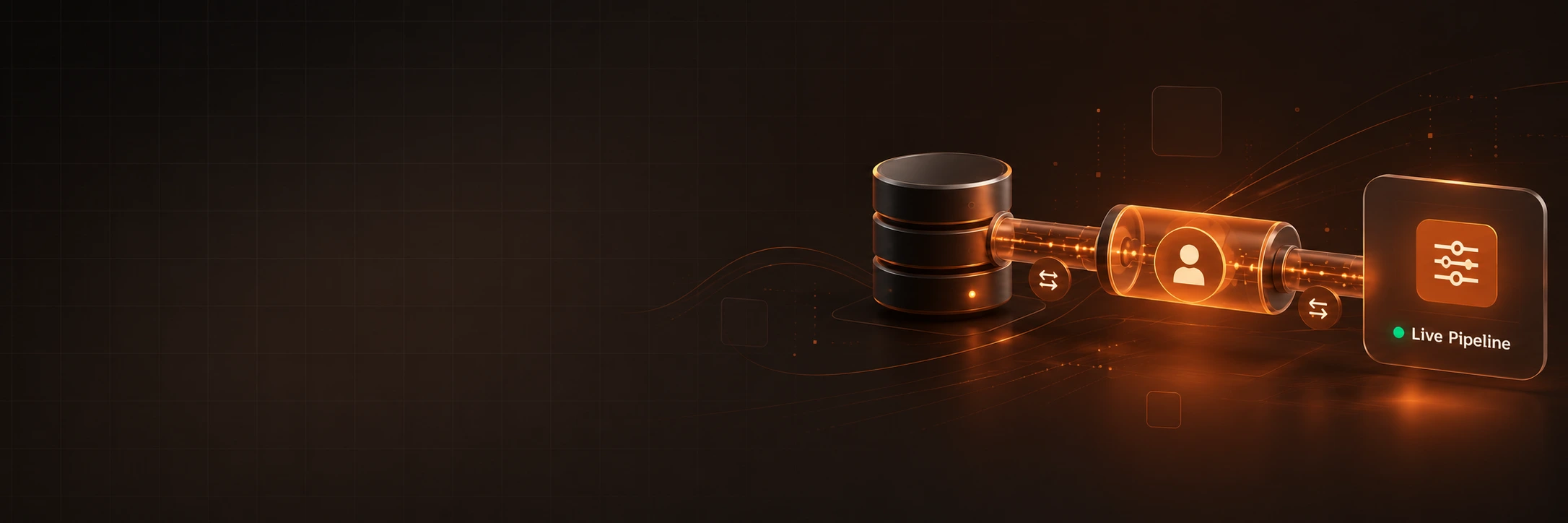 Database vs. Pipeline contrast background